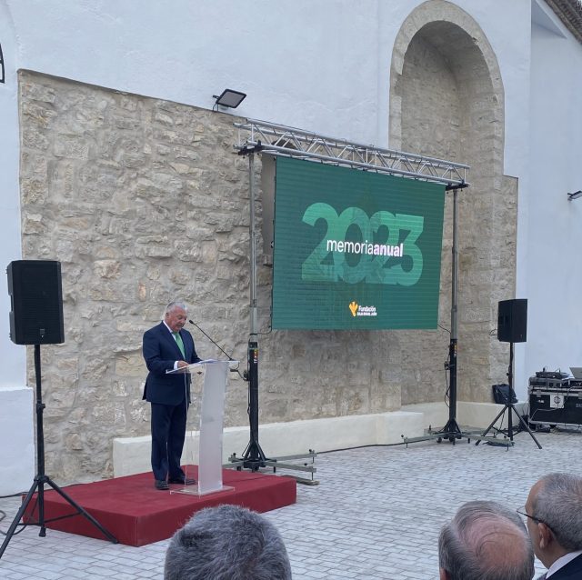 El Presidnete hablando en la Presentación de la Memoria